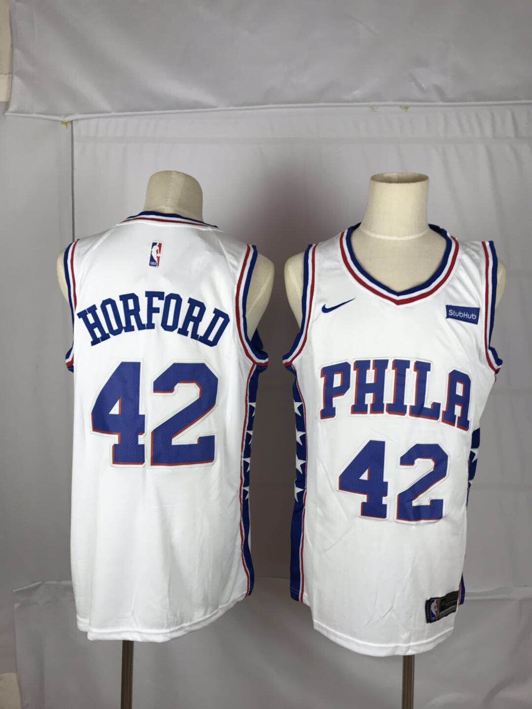 Men New NBA Philadelphia 76ers 42 Horford white Nike Jerseys